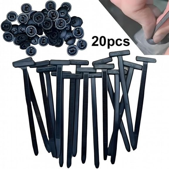 ICERUN Nylon Heavy Duty Zip Ties Self-Locking Universal Cable Tie Buckle Fastening Strap for Fenders Engine Guards & DIY Fixing (20PCS)
