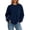 Navy, variant on XuJwPNcy Oversized T Shirt for Women Lightweight Loose Fit Long Sleeve Tees Solid Color Basic Tops with Front Pockets(White,X-Large)