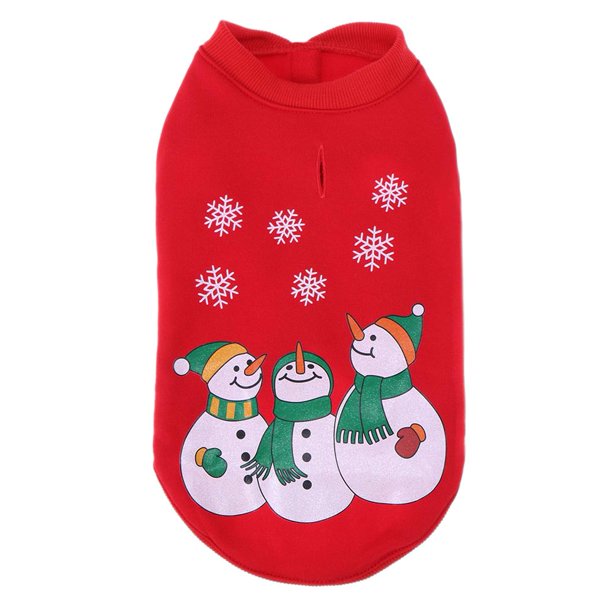 Navidad perro suéter disfraz Santa muñeco de nieve abrigo ropa para mascotas (rojo) (S) Tmvgtek Oficina Multiescena Multifunción