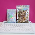 thumbnail image 2 of 100 Pack Resealable Smell Proof Foil Pouches Flat Bags for Party Favors Food Storage Holographic Color 8 x 10 Inch Durable Mylar Bags with Ziplock Seal, 2 of 9