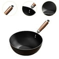 thumbnail image 6 of Fiocias Iron Wok Pan Cookware Small Multipurpose Cooking Pan Sturdy Chinese Wok for Stir 26cm, 6 of 9
