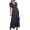 Blue, variant on Vedolay 2023 Casual Dresses Women's V-Neck Pattern Pocket Maxi Long Dress,White S