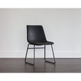 thumbnail image 2 of Sunpan Cal 18" Mid-Century Faux Leather Dining Chair in Antique Black, 2 of 7
