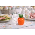 thumbnail image 3 of Easter Bunny & Carrot Ceramic Salt & Pepper Shakers, 2-Piece Set, Food Safe Spring Table Decor, 3 of 4