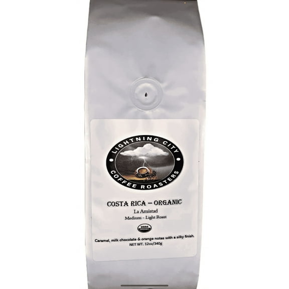Lightning City Coffee Organic Medium-Light Roast Coffee - 12 Ounces