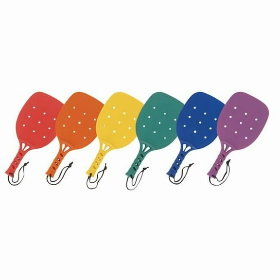 15 L in. Plastic Paddleball Racket Set, Assorted - Set of 6