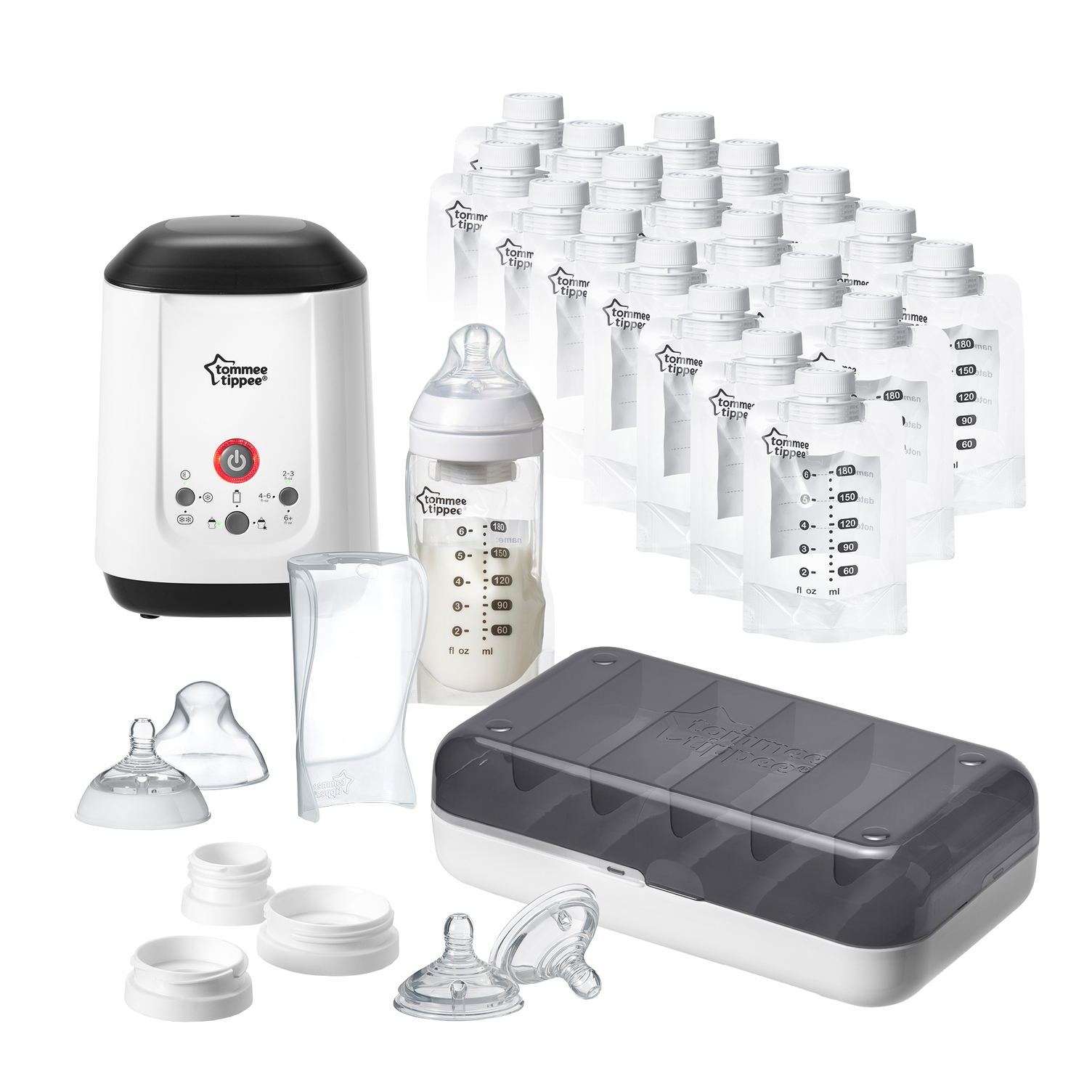 Tommee Tippee Pump and Go Complete Breast Milk Feeding Starter Set