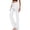 White, variant on 4 Way Stretch Yoga Pants Women's Flare Fitness Pants for Yoga Exercise Square Dance and Casual Sports Activities L GY1