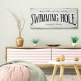 thumbnail image 2 of Stupell Industries Rustic Summer Local Swimming Hole Sign Design by Daphne Polselli, 17" x 40", 2 of 6