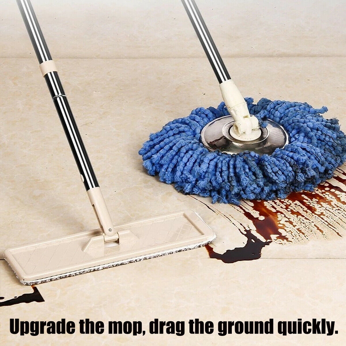 Hand Free Self Cleaning Drying Wringing Mop Bucket Flat Floor