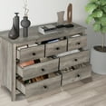 thumbnail image 3 of LAZZO 7-Drawer Dresser, Farmhouse Wooden Chest of Drawers for Bedroom Living Room and Hallway, Gray, 3 of 10