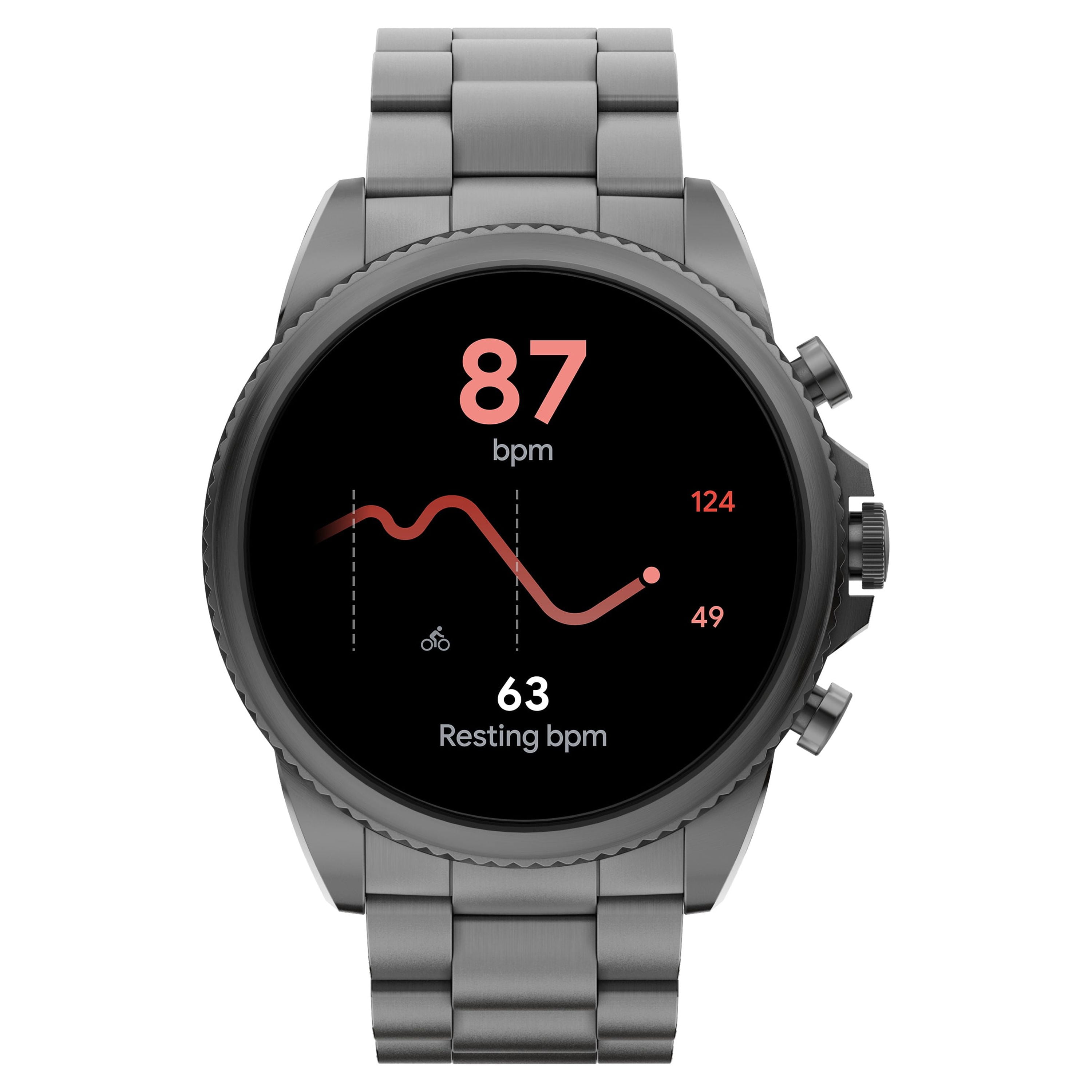 Gen 4 smartwatch explorist sales hr smoke stainless steel