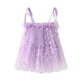 thumbnail image 2 of Letdown Toddler Baby 1st Birthday Girl Cake Smash Outfit Self-tie Floral Tutu Dress Ruffle Halloween Christmas Party Photo (#04-Purple,5-6 Years), 2 of 5