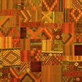 thumbnail image 1 of Ahgly Company Indoor Square Patchwork Yellow Transitional Area Rugs, 5' Square, 1 of 4