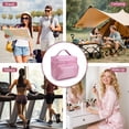 thumbnail image 6 of WANDF Makeup Bag for Women Men,Travel Cases Cosmetic Bag with Handle Make Up Organizer,Toiletry Organizer Portable Bathroom Bag(Pink Bag), 6 of 8