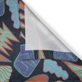 thumbnail image 3 of Ambesonne Abstract Kitchen Curtains, Comic Style Quirky Shapes, 55"x45", Blue Violet Vermilion, 3 of 3