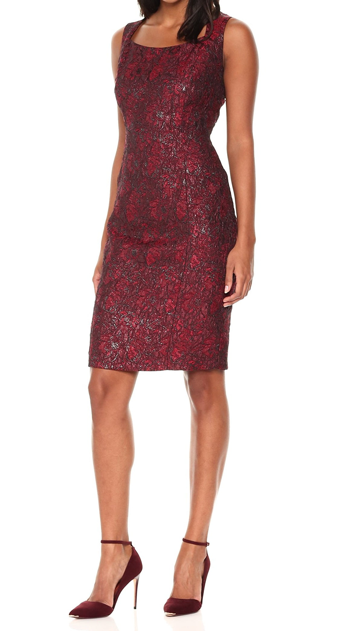jacquard sheath dress