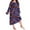 028_Dark Blue, variant on ZHENHONG Nightgowns for Women, Large Loose Long Sleeve Butterfly Print Drop Shoulder Long Sleeping Dress, Women's Sleepwear Blue