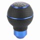 thumbnail image 1 of 5 Speed Gear Shift Knob Stick Aluminium Alloy and Leather Manual Automobiles AccessoryBlack, 1 of 4