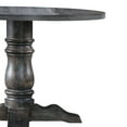 thumbnail image 4 of Acme Furniture Leventis Dining Table with Pedestal, Weathered Gray (1Set/2Ctn) 47"W x 47"L x 30"H, 4 of 6