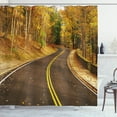 thumbnail image 1 of Ambesonne Fall Shower Curtain, Autumn Scenery Roadway, 69"Wx70"L, Multicolor, 1 of 3