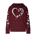thumbnail image 3 of Women's Winter Tops Womens Hoodies Christmas Sweatshirts Clearance Long Sleeve Tshirt Crew Neck Sweater for Women Fashionable Women's Printed Pullover Round Neck Top, 3 of 4