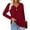 Wine-06, variant on Womens V Neck Long Sleeve T Shirts Casual Curved Hem Tunic Tops Basic Loose Fit Tees
