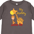 thumbnail image 4 of Inktastic My Mommy Loves Me Giraffe Boys or Girls Long Sleeve Toddler T-Shirt, 4 of 5