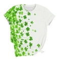 thumbnail image 5 of HAiming St. Patrick’s Day Shamrock T-Shirt Short Sleeve Round Neck Casual Cute Printed Trendy Pullover Tops Clothes, 5 of 6