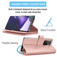 thumbnail image 5 of Galaxy Note 20 Ultra Case, Galaxy Note 20 Ultra Wallet Case, Takfox PU Leather Case Cash ID Credit Card Slots Holder Flip Phone Case Kickstand Detachable Magnetic Hard Cases & Strap, Rose Gold, 5 of 7