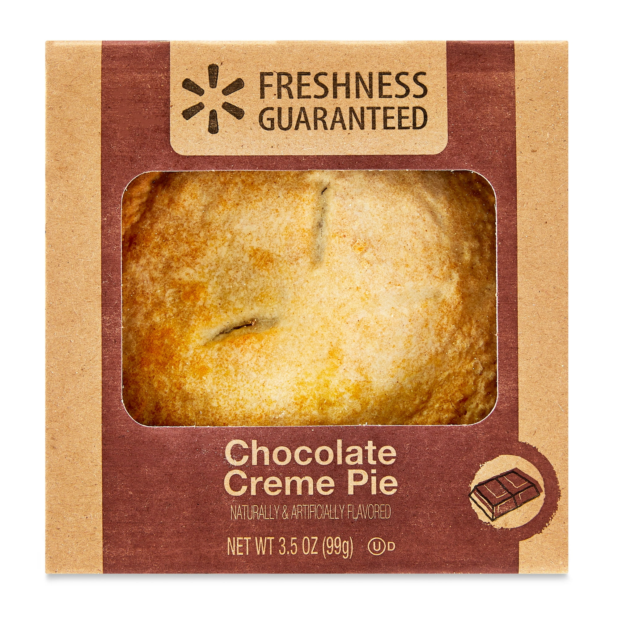 Freshness Guaranteed 4-inch Mini Baked Chocolate Flavored Creme Pie, 3.5 oz, Baked, Creamy, Flaky