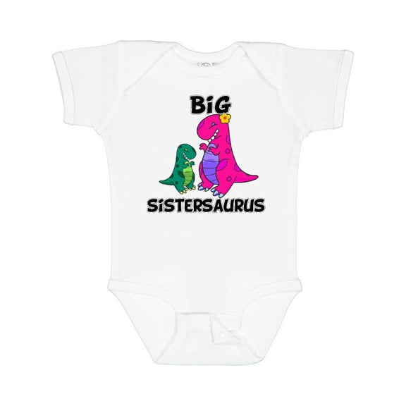 Inktastic Big Sistersaurus Girls Baby Bodysuit