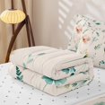 thumbnail image 5 of Erosebridal Vintage Wildflower Zipper Twin Comforter Sets with Fitted Sheet and 2 Pillowcases for Women Girls, Cream Simple Floral Zipper Bedding Set, Reversible, 4 Pieces, 5 of 7