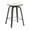 Dark Walnut/Black, variant on LeisureMod Square Counter Stool Upholstered in Leather with Stained Poplar Wood Frame and Chrome Iron Footrest with 360-Degree Swivel for Modern Home, Kitchen, Bars, Cafes Pelya Collection in White