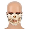 thumbnail image 1 of Máscara de látex de Halloween, media máscara de esqueleto, máscara de Cosplay para fiesta temática de animales de Halloween Unisex, 1 of 8