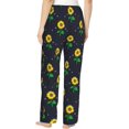 thumbnail image 4 of PISONIC Sunflowers and Dark Printed Women's Pajama Pants, Comfy Pajama Bottoms With Pockets&Drawstring, 4 of 7