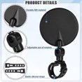 thumbnail image 2 of GET IT 2 PACK BLACK-Bike Mirror, Bicycle Cycling Rear View Safe Mirrors, Adjustable Rotatable Handlebars Mounted Plastic Convex Mirror compatible Mountain Road Bikes_Special Gift, 2 of 4