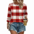thumbnail image 3 of Ronuti Womens 3/4 Sleeve Tops Ladies Blouses Crew Neck T Shirts for Women Loose Fit Tunic Tops, 3 of 6
