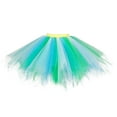 thumbnail image 7 of Women Skirt Carnival Clothes For Women Christmas Dance Party Patchwork Skirt Holiday Party Tutu Ballet Skirts Mardi Gras Light Blue M, 7 of 7