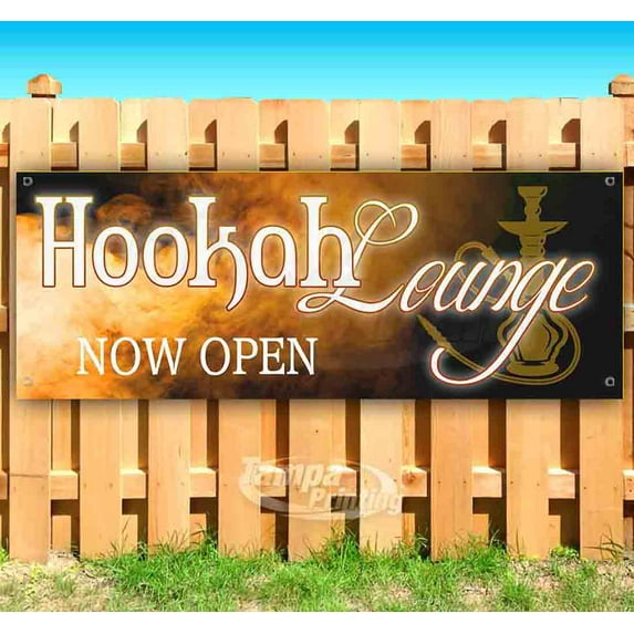 Hookah Lounge Now Open 13 Oz Banner | Non-Fabric | Heavy-Duty Vinyl Single-Sided With Metal Grommets