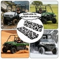 thumbnail image 4 of FKELYI Black Cow Print Mule Bench Seat Cover 2 Pcs Set Dustproof UTV Seat Cover Compatible with Kawasaki Mule 600/610 Anti-Scratch Seats Protector Decor, 4 of 7