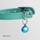 thumbnail image 4 of Collar de cuero para gatos JAMW collar de seguridad con correa elástica cascabel negro azul rojo naranja verde lima, 4 of 5
