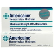 6 Pack Americaine Hemorrhoidal Ointment, Maximum Strength,Stops Pain Fast 1 oz