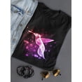 thumbnail image 3 of Hummingbird Neon Shaped T-Shirt Women -Image by Shutterstock, Female Large, 3 of 4