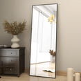 thumbnail image 5 of BEAUTYPEAK 64"x21" Full Length Mirror Rectangle Body Dressing Floor Standing Mirrors, Black, 5 of 8