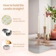 thumbnail image 2 of NUPTIO Taper Candle Holders Wood: Set of 3 Rustic Wooden Candlestick Holder - Vintage Candleholder for Fall Thanksgiving Christmas Fireplace Table Decor, 2 of 6