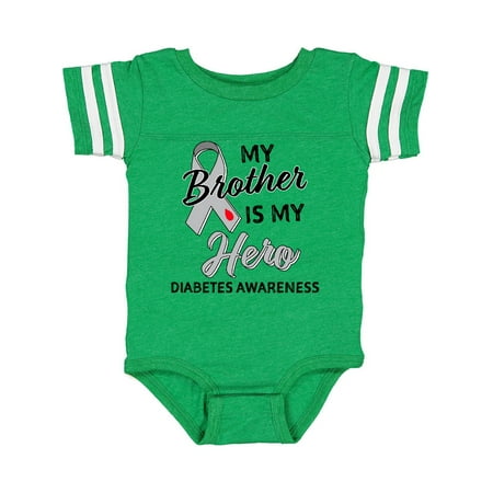 

Inktastic My Brother is My Hero- Diabetes Awareness Gift Baby Boy or Baby Girl Bodysuit