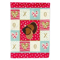 Carolines Treasures CK5413CHF Bronze Turkey Love Flag Canvas House Size Large multicolor