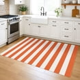 thumbnail image 6 of iOhouze Outdoor Rugs Orange and White Striped Area Rug 4x6 ft Washable Indoor Outdoor Cotton Floor Carpet Rug Fall Rugs, 6 of 8