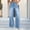 Light Blue, variant on PWPSG Women's High Waist Stretchy Wide Leg Denim Jeans, Side Pockets for Casual Daily and Weekend Street Style